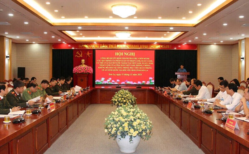 The Ministry of Public Security announced the Decision to inspect Son La province. Photo: Nhu Thuy