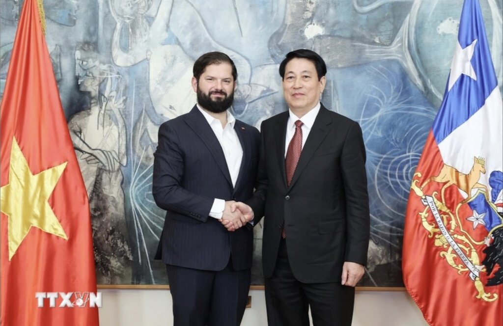 President Luong Cuong and President of the Republic of Chile Gabriel Boric Font. Photo: VNA