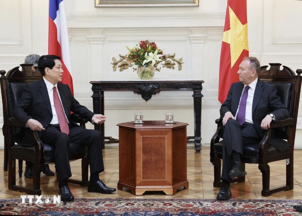 President Luong Cuong meets with President of the Chilean Senate Jose Garcia Ruminot. Photo: VNA