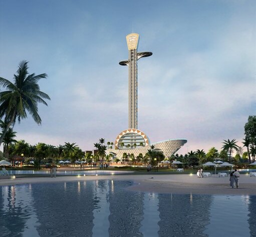 Dự án khách sạn 5 sao có hình cây đàn kìm, sau khởi công là bỏ đó. Ảnh: Nhật Hồ