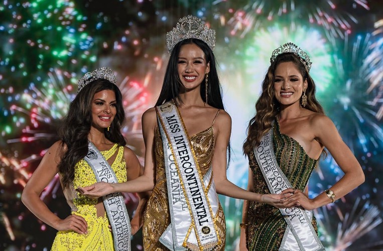 Le Nguyen Bao Ngoc (giua) dang quang Miss Intercontinental 2022. Anh: MIC