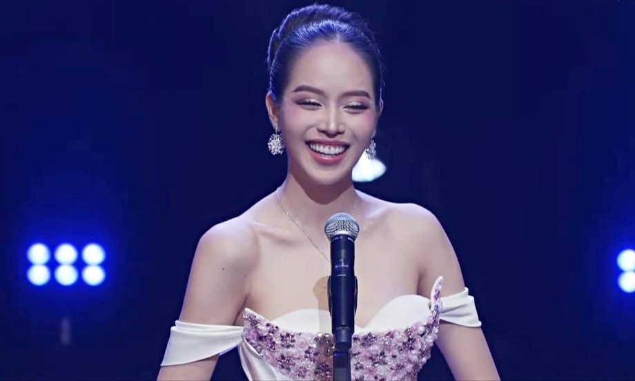 Thanh Thuy co man ung xu bang tieng Anh xuat sac tai Miss International 2024. Anh: Cat tu video