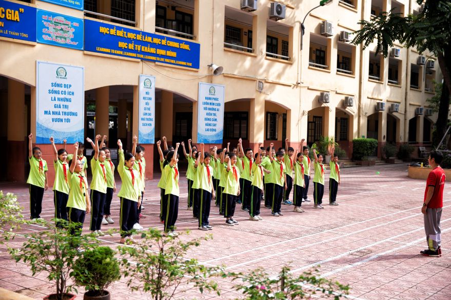 Physical Education is always a subject of interest to teachers and students. Photo: Provided by the school