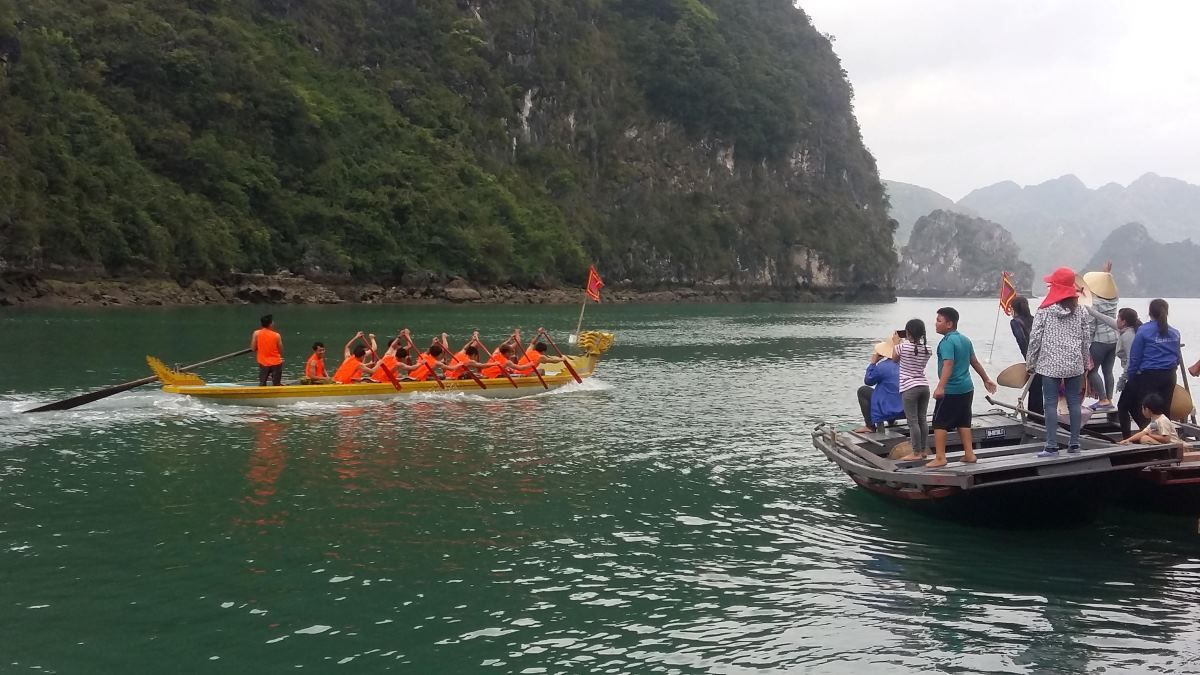 Ngay ca viec khoi phuc san pham cheo, dua thuyen rong tren vinh Ha Long cung kho khan. Anh: Nguyen Hung