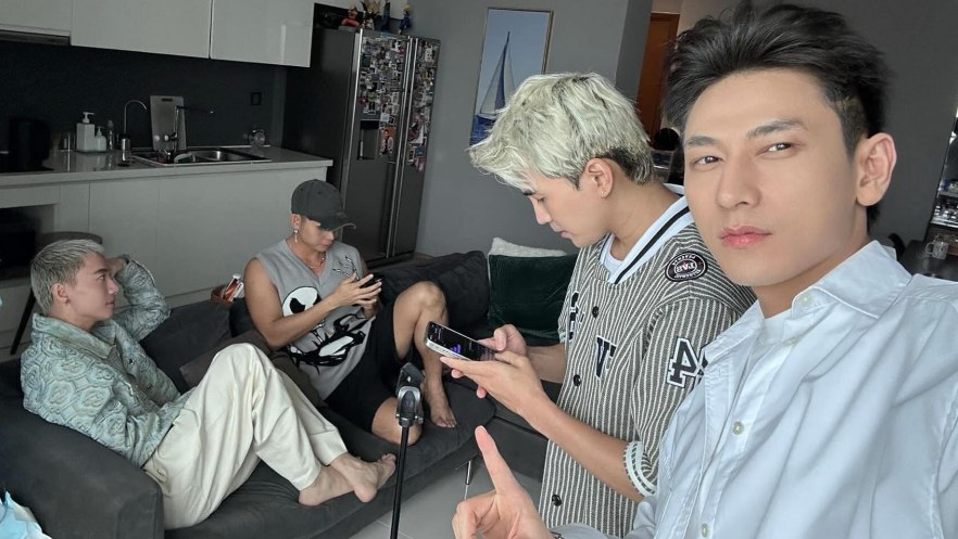 "Say hi brother" Isaac and members of group 365. Photo: Character's Facebook