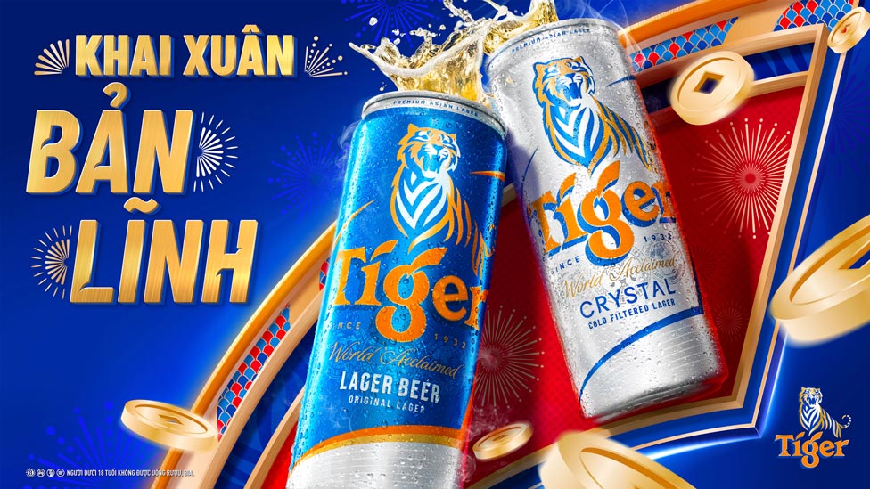 Mùa lễ hội năm nay, Tiger Beer xuất hiện với bước chuyển mình đầy táo bạo và bứt phá trong diện mạo hoàn toàn mới. Ảnh: DN cung cấp
