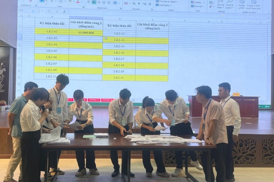 Ung Hoa district (Hanoi) collected nearly 438.3 billion VND from land auctions. Source: Ung Hoa district electronic information page