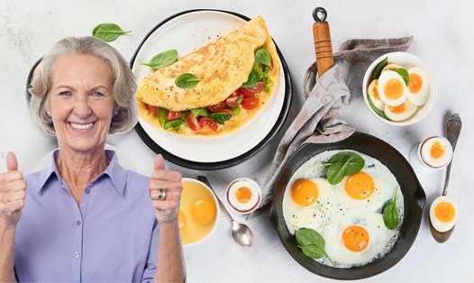Người cao tuổi nên ăn bữa sáng chứa protein. Đồ họa: Hạ Mây