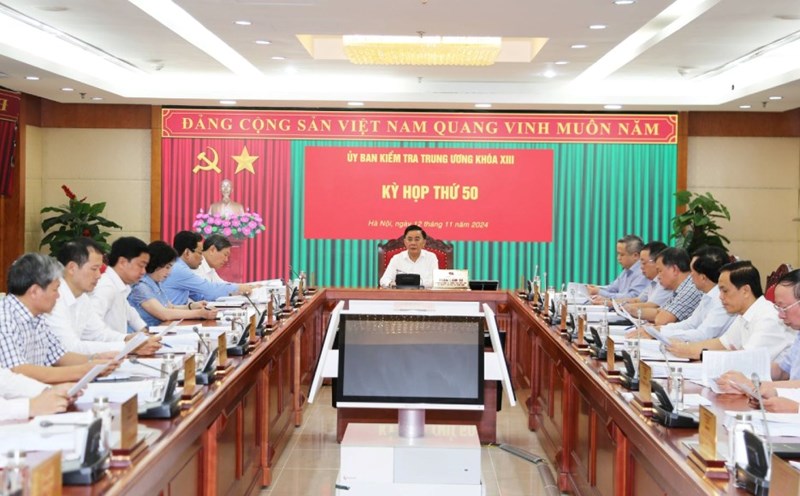 The Central Inspection Commission has just held its 50th meeting, considering disciplining many officials. Photo: Central Inspection Commission
