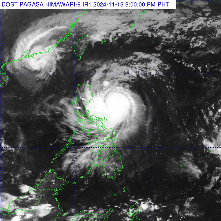 Anh ve tinh ve tinh hinh hien tai cua bao Usagi. Anh: PAGASA