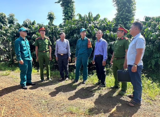 Security in the area is maintained thanks to the model "Nhan Co Parish is safe in terms of security and order". Photo: Minh Quynh