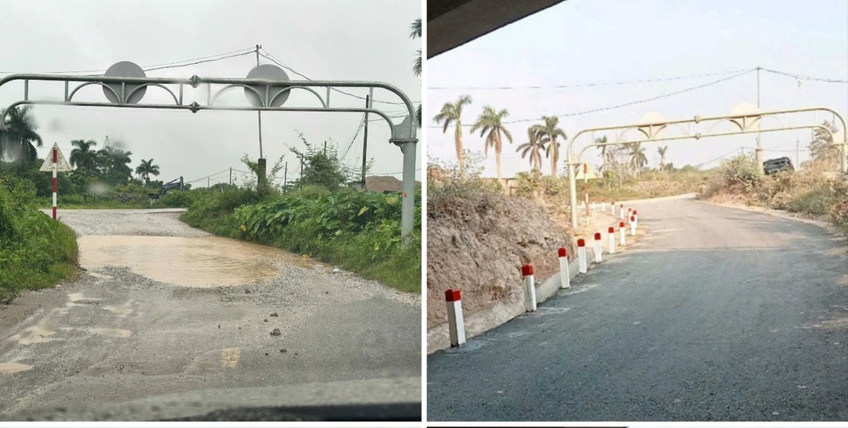 The road to Trang Due Industrial Park was repaired promptly, creating convenience for workers. Photo: Hai Phong City Labor Federation