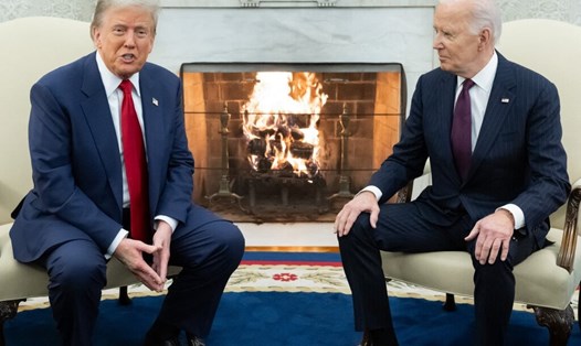 Tổng thống Joe Biden và Tổng thống đắc cử Donald Trump. Ảnh: AFP