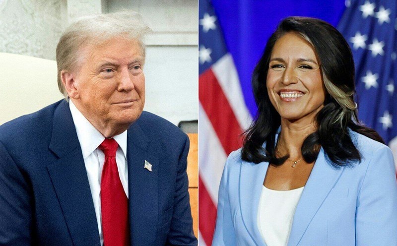 President-elect Donald Trump and Ms. Tulsi Gabbard - former Democratic congresswoman. Photo: AFP
