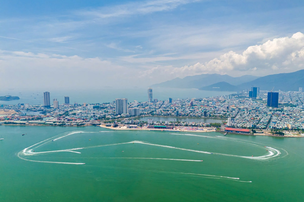 Giai dua thuyen may nha nghe quoc te Grand Prix of Binh Dinh 2024 dien ra vao cuoi thang 3.2024 tai dam Thi Nai (Binh Dinh). Anh: Dung Nhan