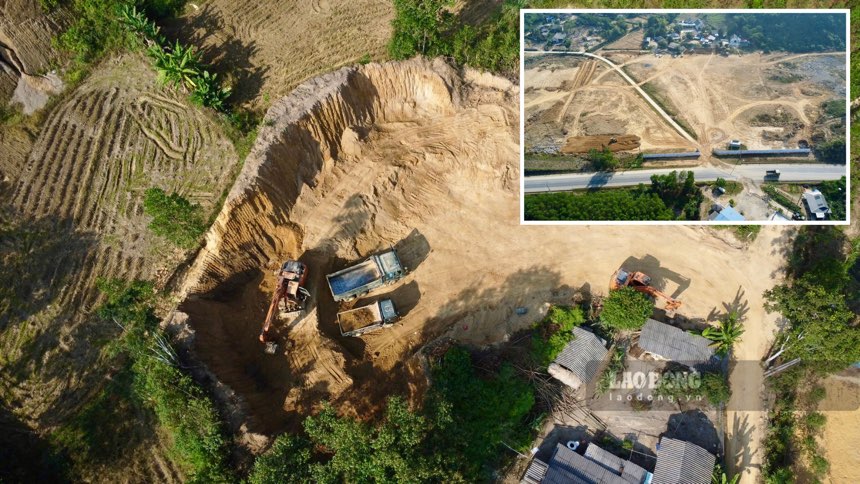 Illegal land smuggling into industrial parks in Bac Kan. Photo: Lam Thanh