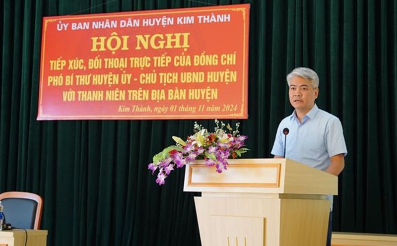Mr. Pham Quang Hung - Deputy Secretary of the District Party Committee, Chairman of the People's Committee of Kim Thanh District - was asked to seriously review. Photo: Haiduong.gov.vn