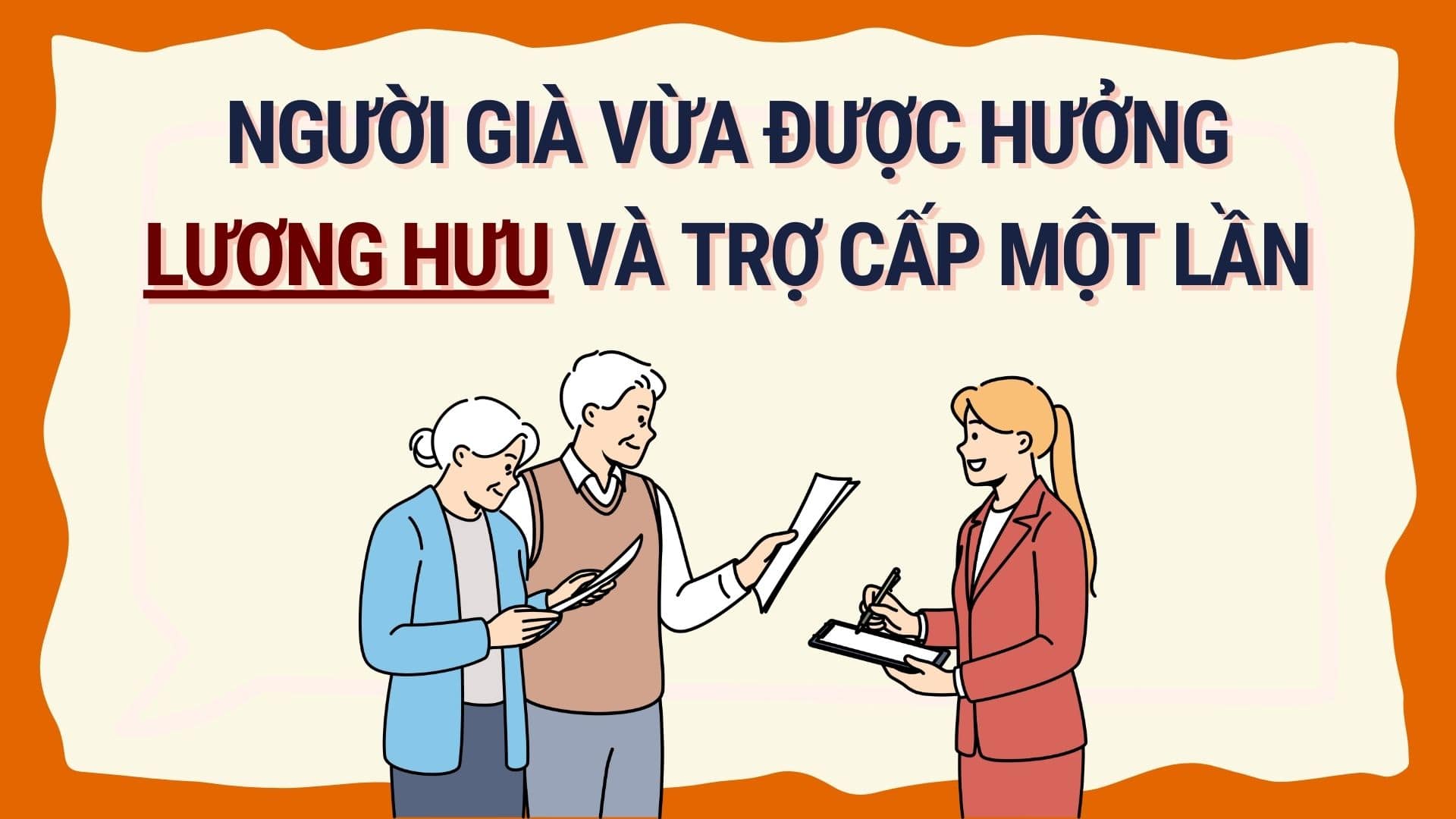 The elderly receive both pension and one-time benefits. Graphics: Hoang Le