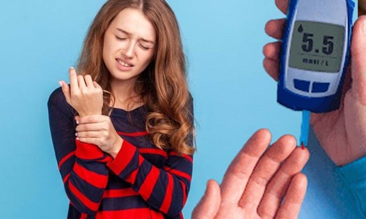 Tác động của bệnh tiểu đường đến sức khỏe xương. Đồ hoạ: Thiện Nhân