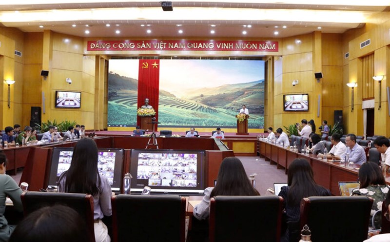 The conference to announce the national environmental protection plan was held on the morning of November 15. Photo: Nguyen Thuy