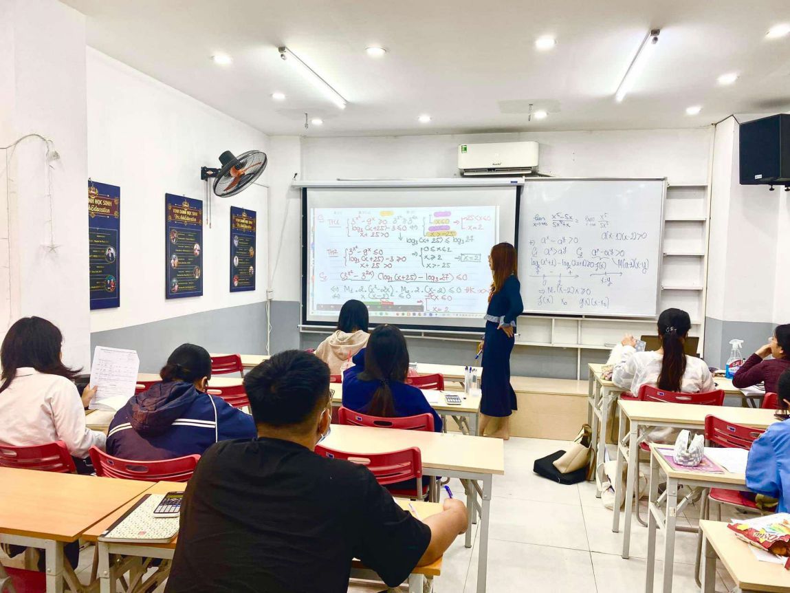 Tools such as projectors and tablets are used to make teachers' work easier and more effective in education. Photo: Provided by the character