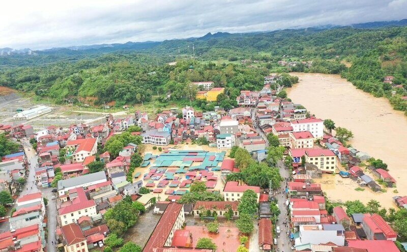 Natural disasters have caused heavy damage to many localities in Lang Son province. Photo: Van Lang District Police