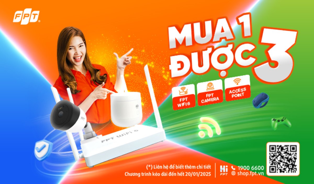 FPT Telecom officially launched the "3 in 1" Internet solution package with great incentives. Photo: FPT Telecom