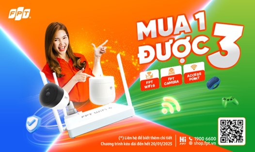FPT Telecom chính thức ra mắt gói giải pháp Internet "3 trong 1" với những ưu đãi lớn. Ảnh: FPT Telecom