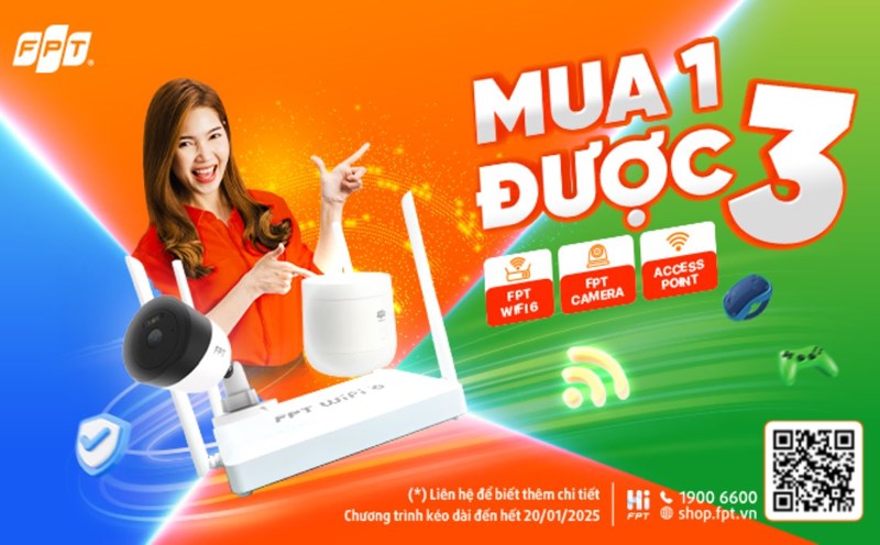 FPT Telecom officially launched the "3 in 1" Internet solution package with great incentives. Photo: FPT Telecom