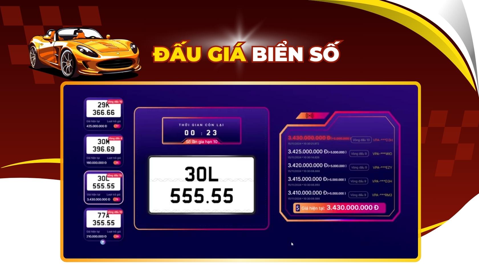 Tycoon spends over 6 billion to auction the most beautiful license plate on November 15