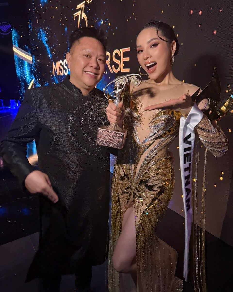 Ky Duyen khoe chien thang dau tien tai ban ket Miss Universe 2024. Anh: Facebook nhan vat