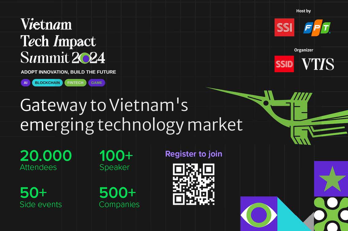 VTIS 2024 is the leading technology event in Vietnam organized by FPT Corporation and SSI Securities Corporation. Photo: SSI