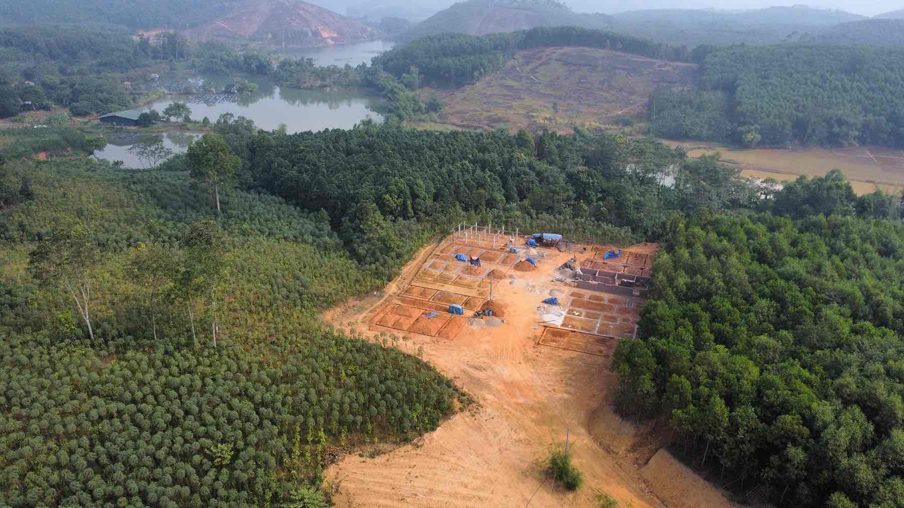 Resettlement area for 12 households in Khuon Gio village, Tan Huong commune, Yen Binh district, Yen Bai province. Photo: Tran Bui