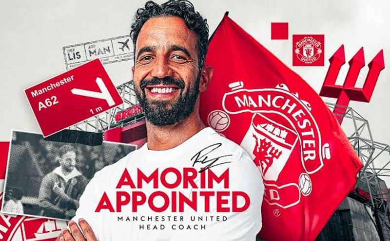 Leaving Sporting Lisbon for Man United, Ruben Amorim brought with him things that not only the "Red Devils" fans but also the whole of England expected. Photo: MU