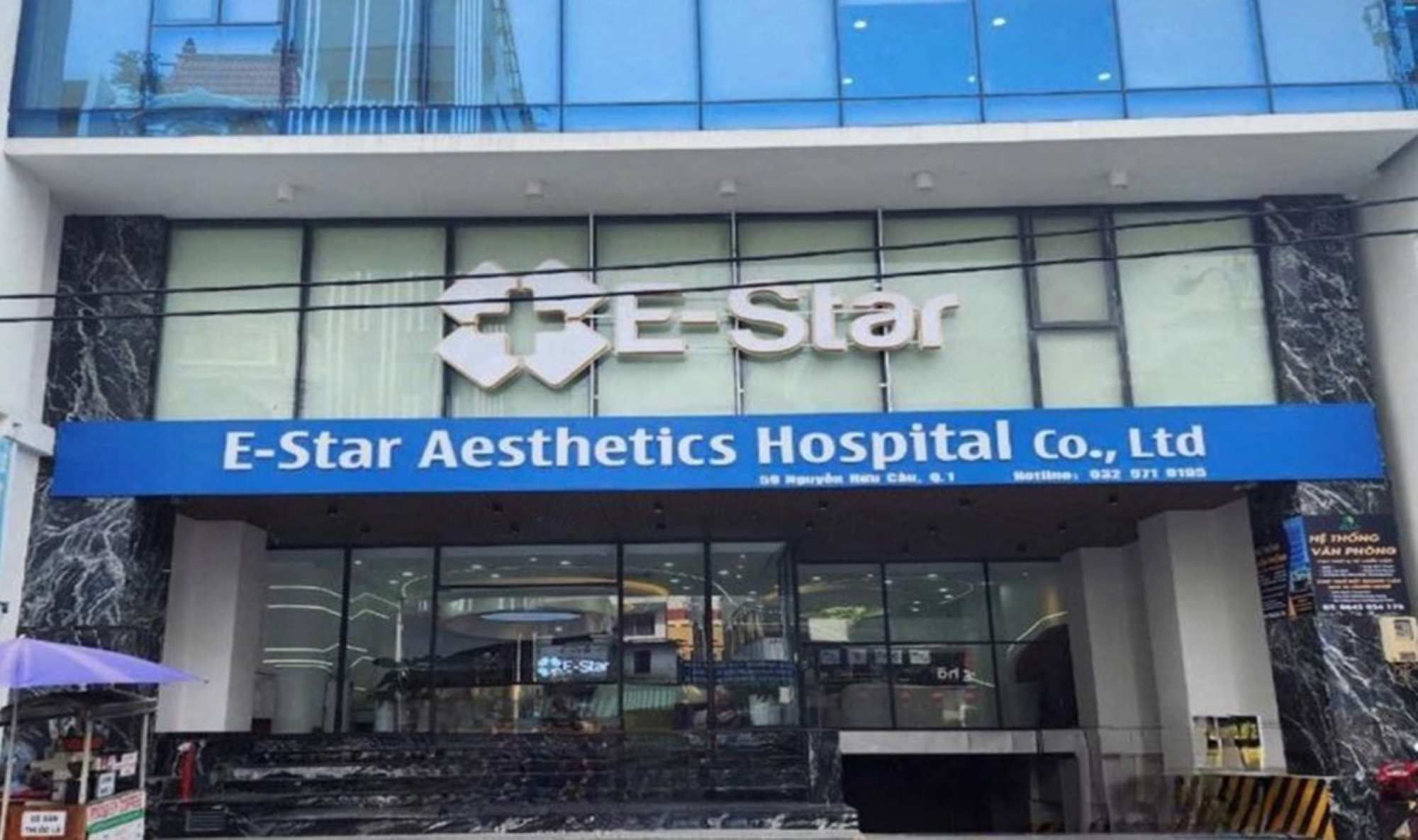 E-Star Cosmetic Hospital Company Limited hung a “hospital” sign, advertised operating room rentals and illegally practiced cosmetic surgery. Photo: Ho Chi Minh City Department of Health