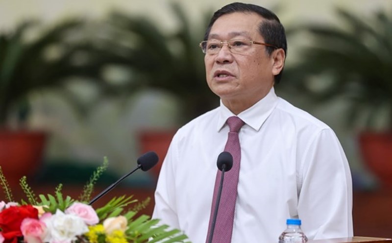 Mr. Lai Xuan Mon - Member of the Party Central Committee, Deputy Head of the Central Propaganda Department - delivered the keynote speech at the National Scientific Conference "New Era, the Era of Rising of the Vietnamese Nation - Theoretical and Practical Issues". Photo: T.Vuong