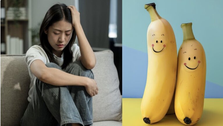 Eating bananas helps reduce anxiety. Photo: According to Healthshots.