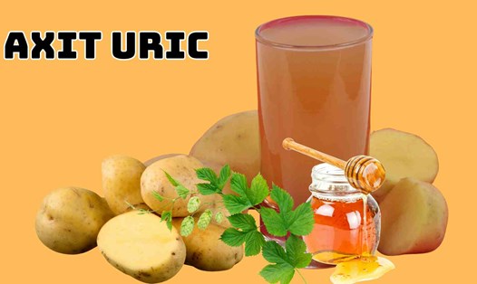 Công thức chế biến khoai tây giúp đào thải axit uric. Ảnh đồ họa: Khánh Ngọc