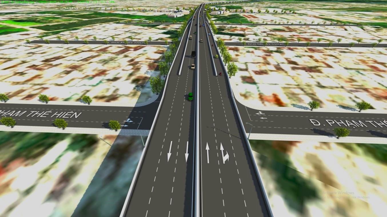 Binh Tien elevated road bridge over Pham The Hien street (District 8). Photo: Ho Chi Minh City Department of Transport