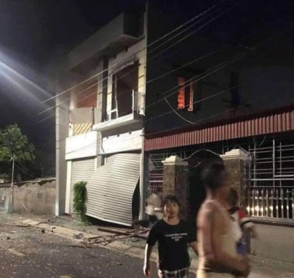 Scene of the explosion. Photo: Hai Phong Page