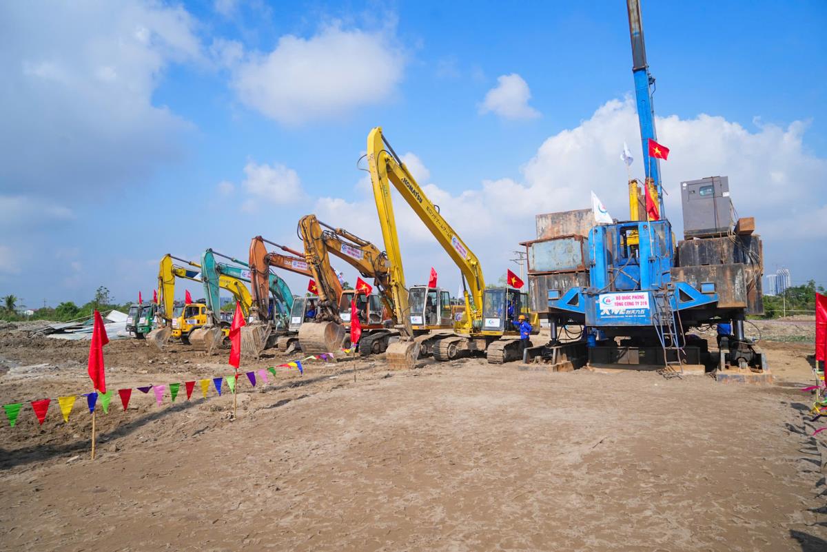 The project to build a cargo terminal at Cat Bi International Airport in Hai Phong has been implemented. Photo: Hai Phong Electronic Information Portal