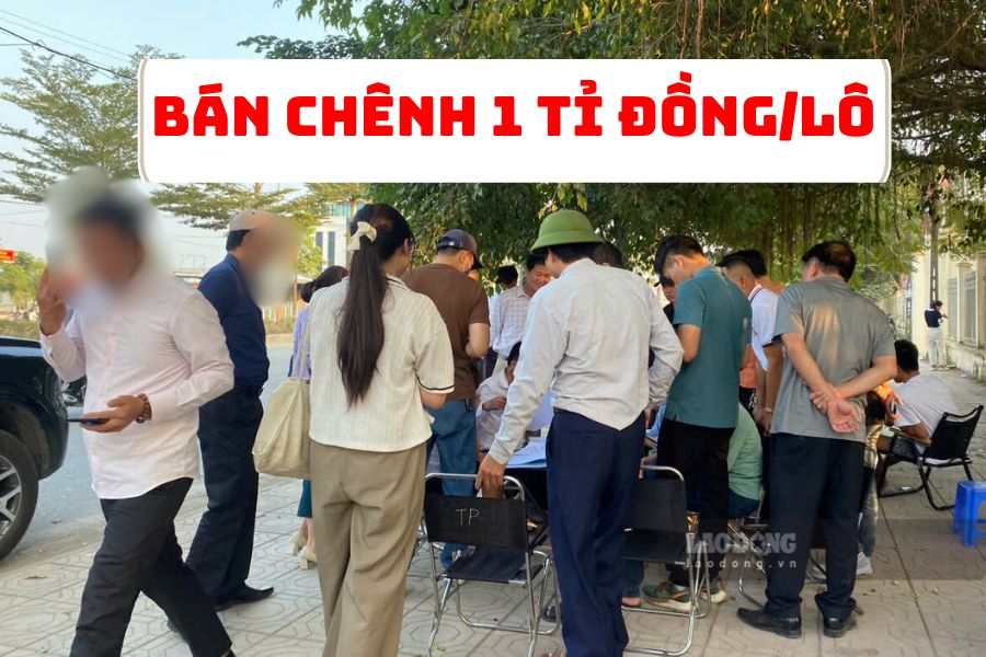 Land auction activities are taking place vigorously even though the auction has not ended. Photo: Nhu Ha