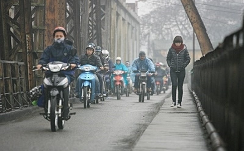 Dot khong khi lanh chuan bi tien vao mien Bac lam thoi tiet chuyen lanh. Anh: LDO