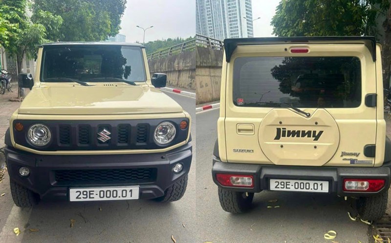 The Suzuki Jimny has the license plate number 29E-000.01. Photo: Hieu Tran