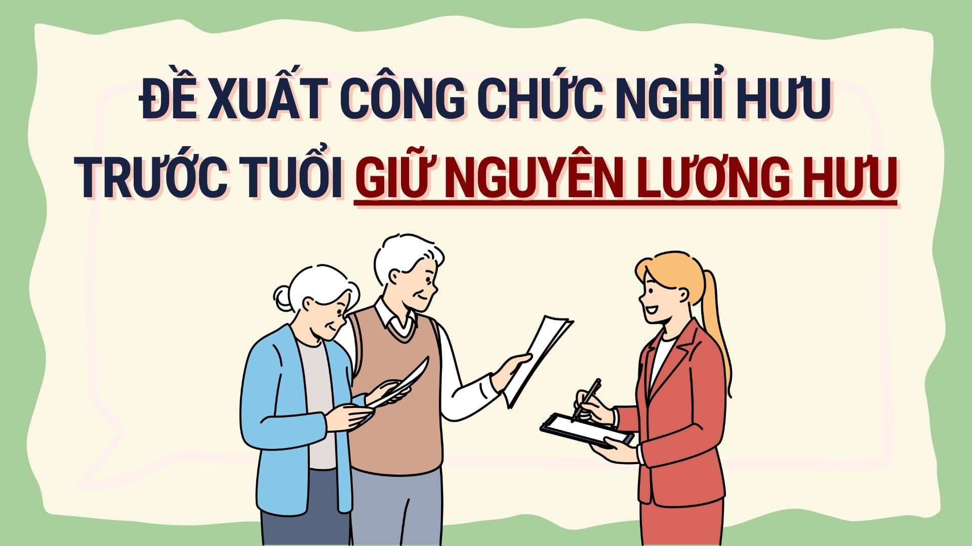 Proposal not to deduct pensions of civil servants who retire early. Graphics: Hoang Le
