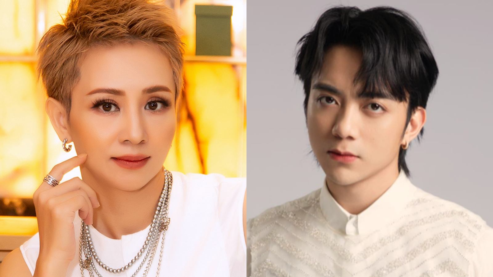 Thuy Hien and Soobin Hoang Son. Photo: Facebook character