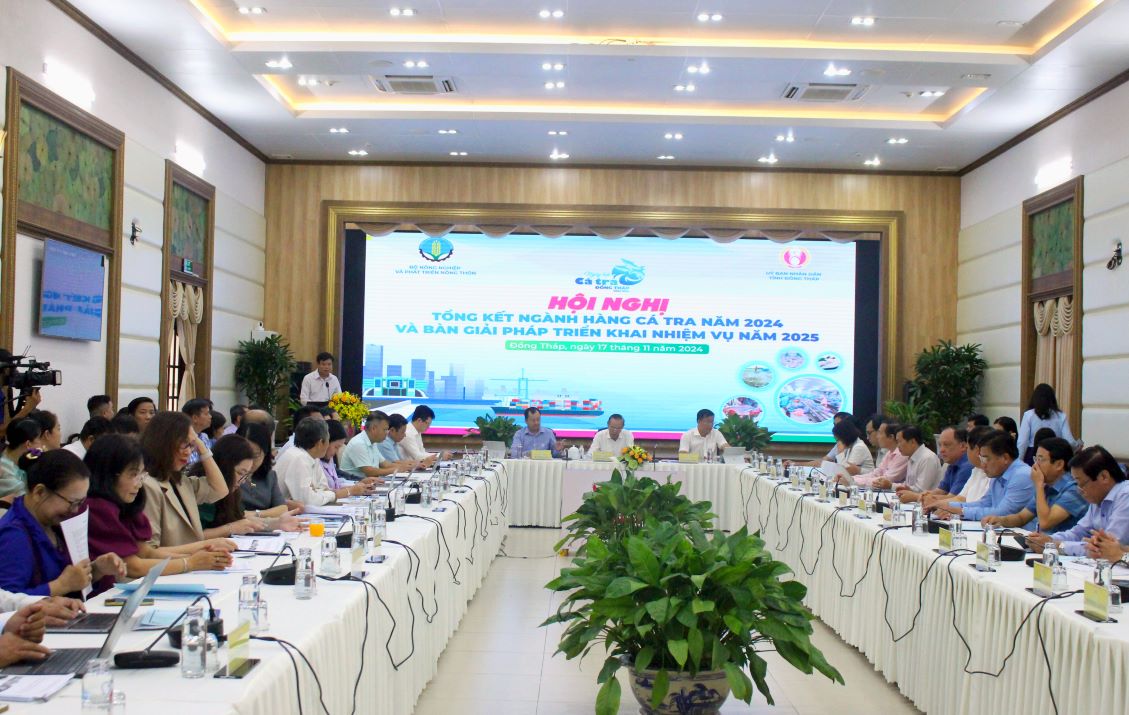 Quang canh Hoi nghi tong ket nganh hang ca tra nam 2024. Anh: Luc Tung