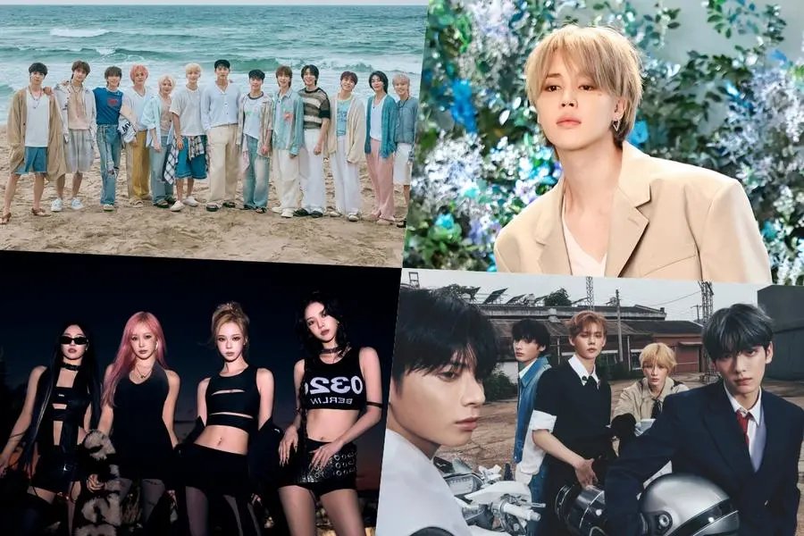 Seventeen, BTS' Jimin, aespa and many other Kpop artists top the Billboard charts. Photo: AllKpop.