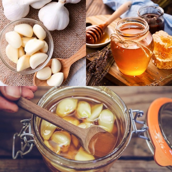 Garlic and honey are the perfect combination of two natural "superfoods", providing many health benefits, from boosting immunity to supporting the heart and digestion. Graphic photo: Bach Cuc.