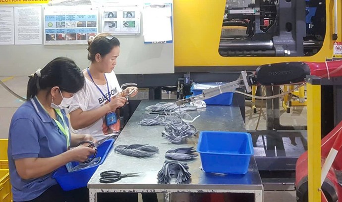 ADORA Vietnam Shoe Company is one of the mainstays of the supporting industry in Ninh Binh. Photo by Nguyen Truong